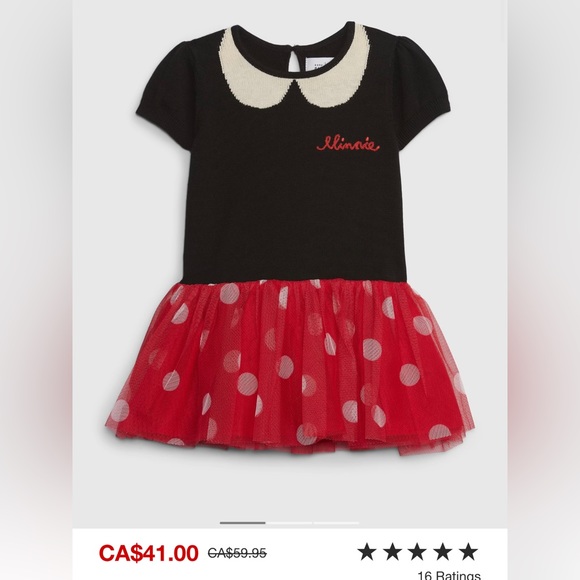 EUC ! Disney Minnie Mouse Tulle Dress - Picture 2 of 2